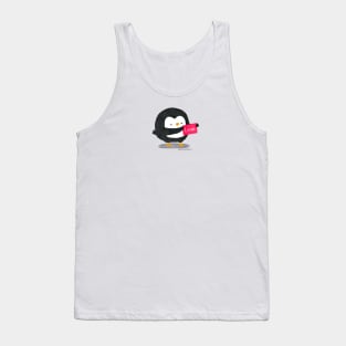 Penguin with a Love board Tank Top